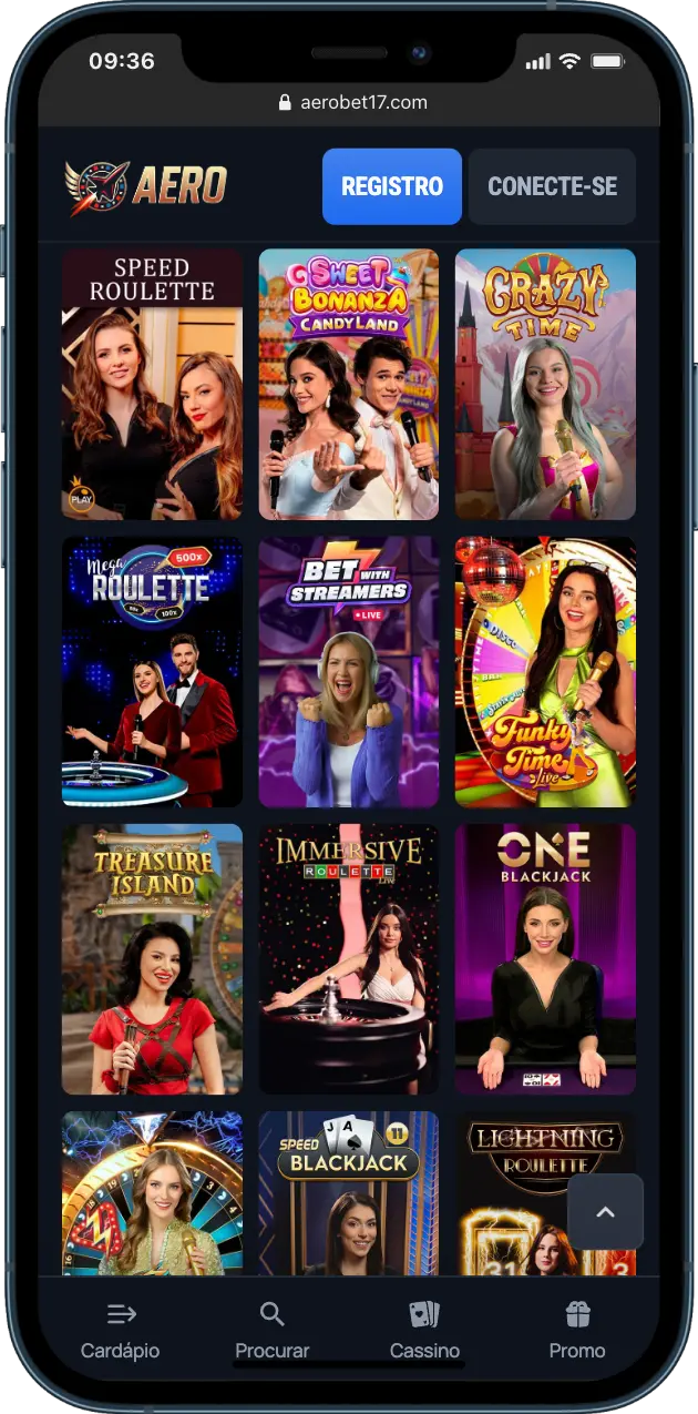 AeroBet Casino ao vivo