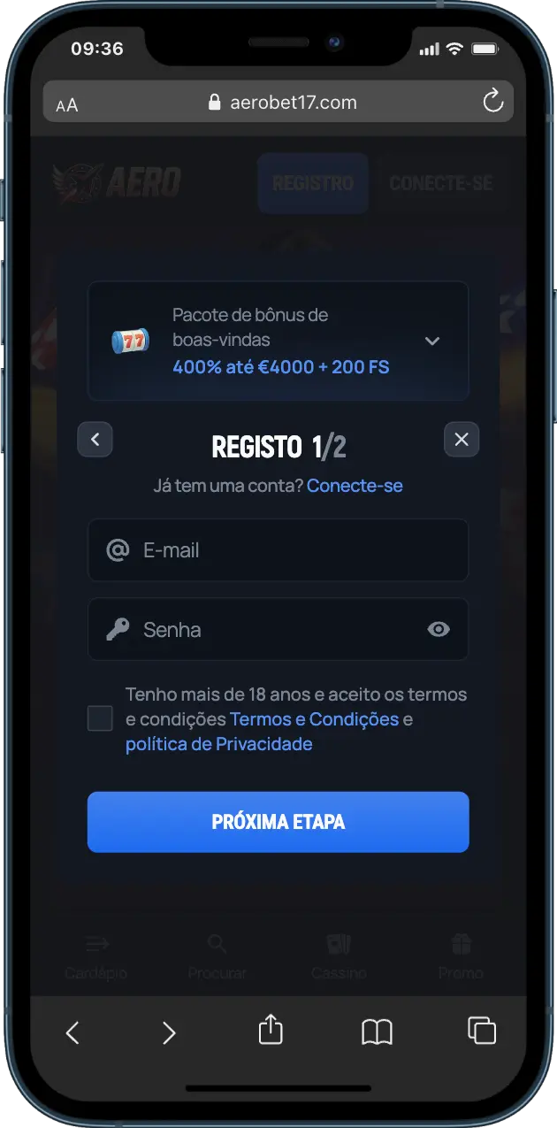 AeroBet Casino registar