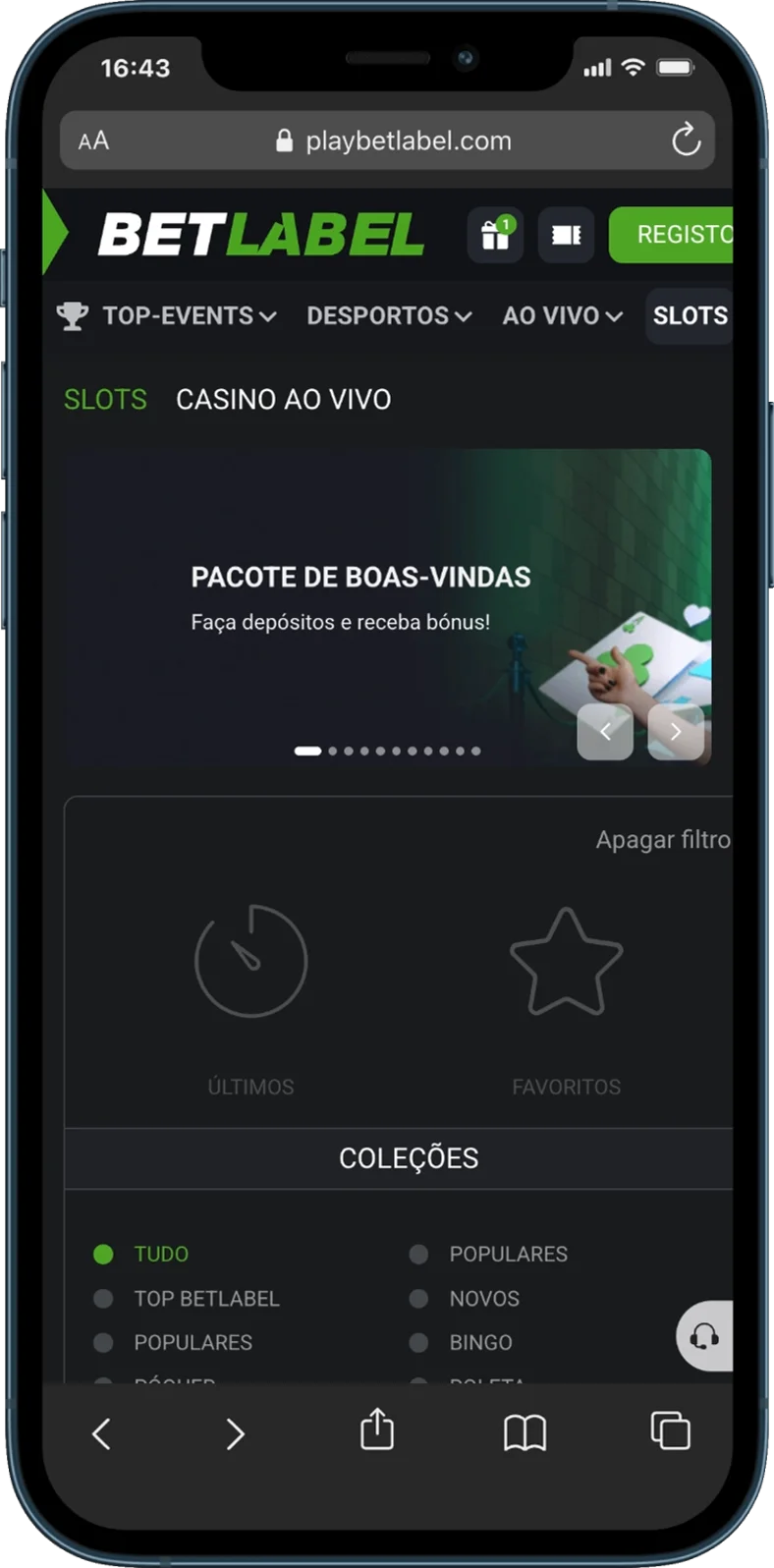 Site oficial do BetLabel Casino