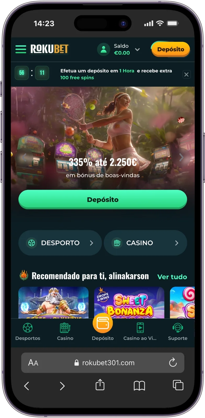 Rokubet — Bónus sem depósito