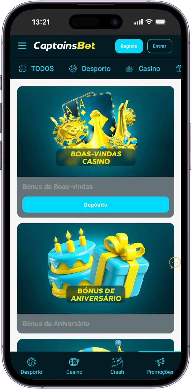 Bonus da Captainsbet Casino