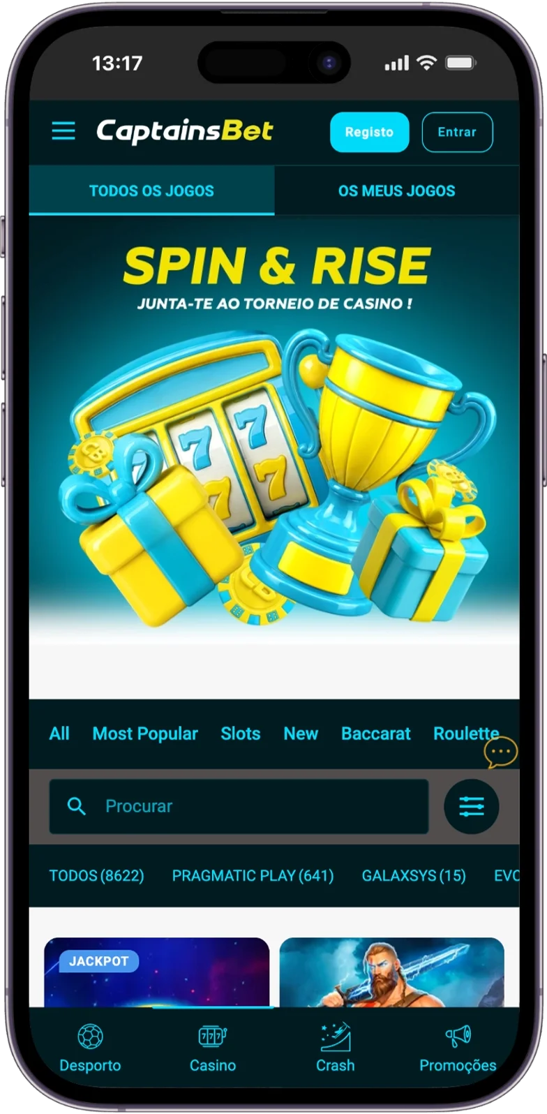 Site oficial da Captainsbet Casino
