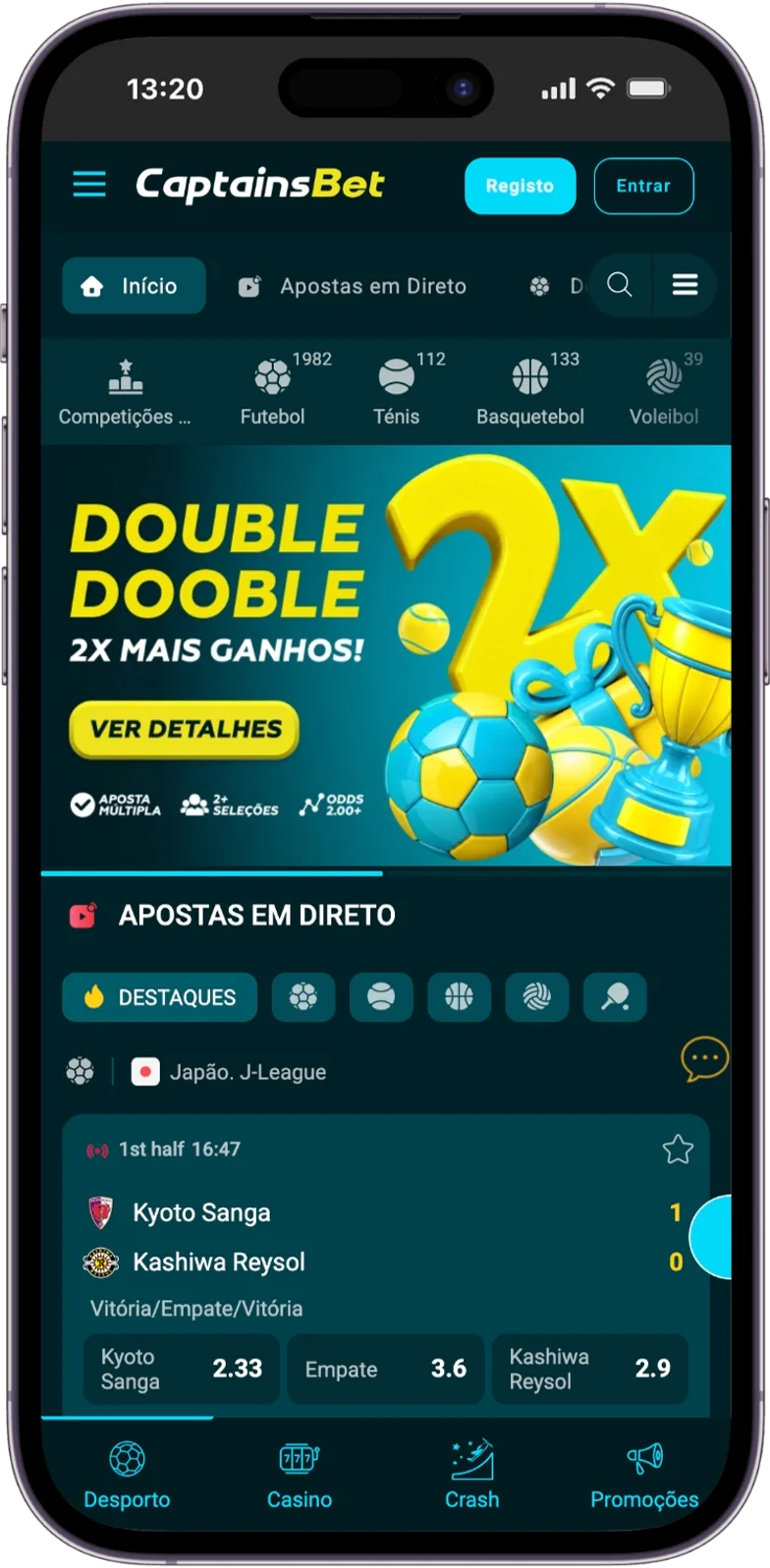 Apostas desportivas naCaptainsbet Casino