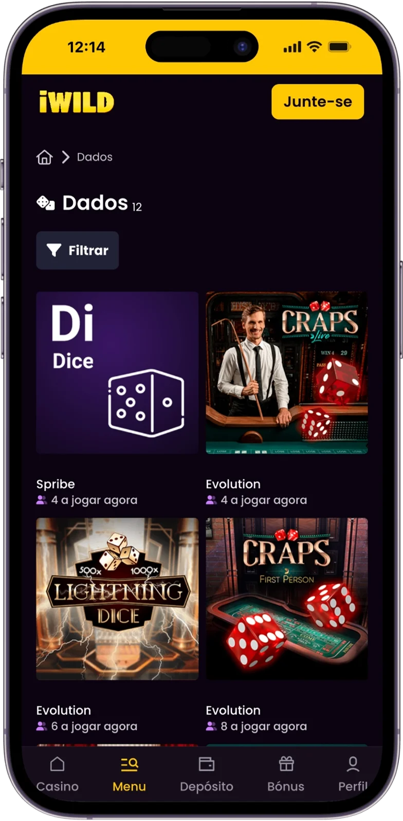 Craps do iWild Casino