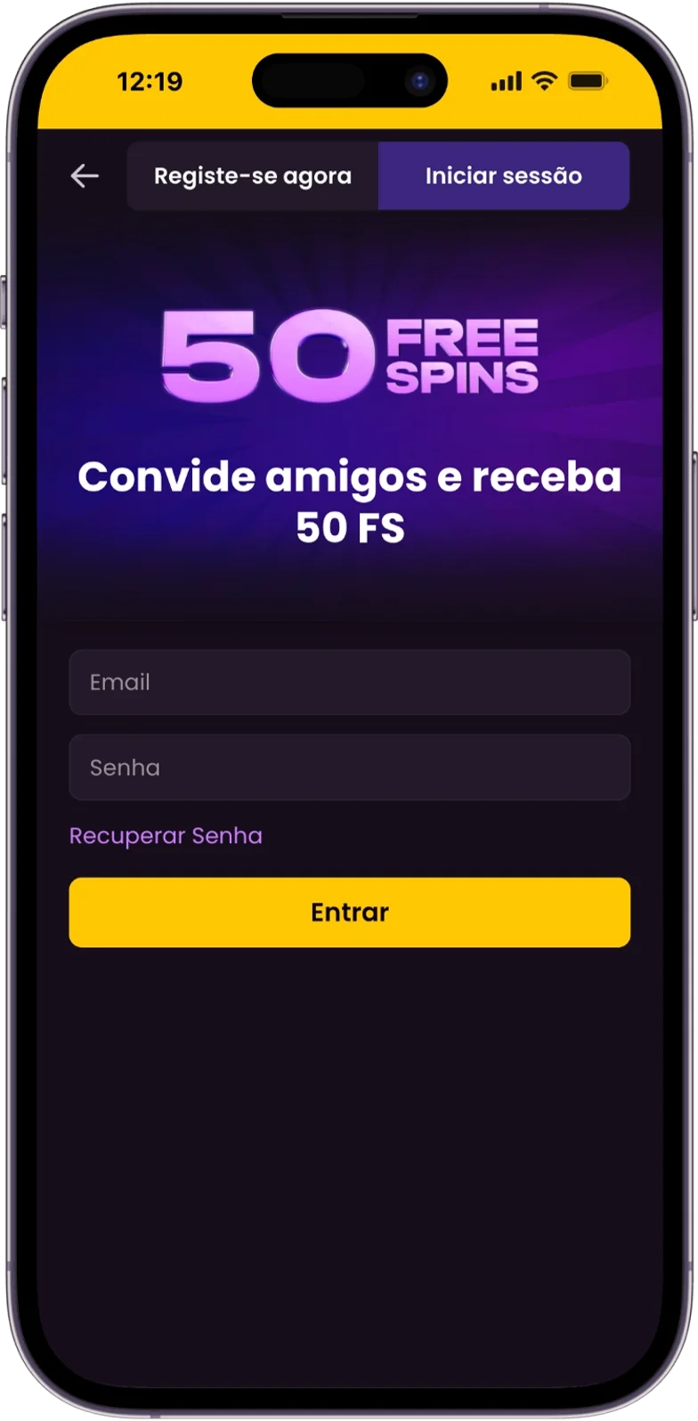 Iniciar sessão do iWild Casino
