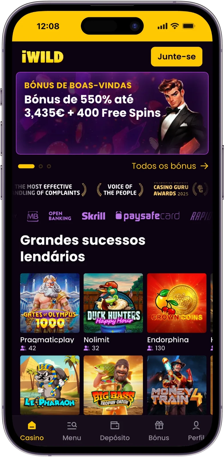 Site oficial do iWild Casino
