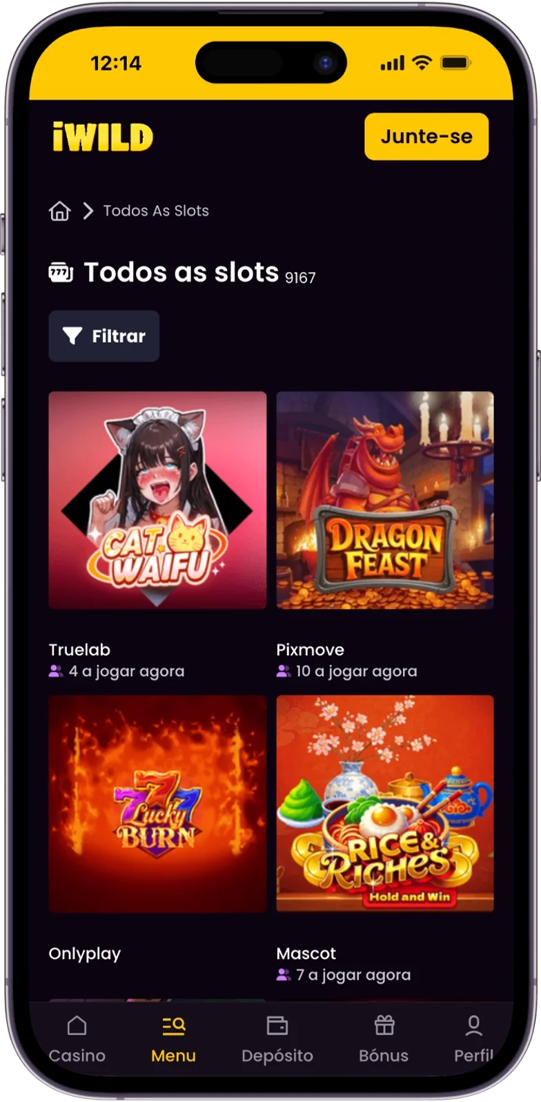 Slots do iWild Casino