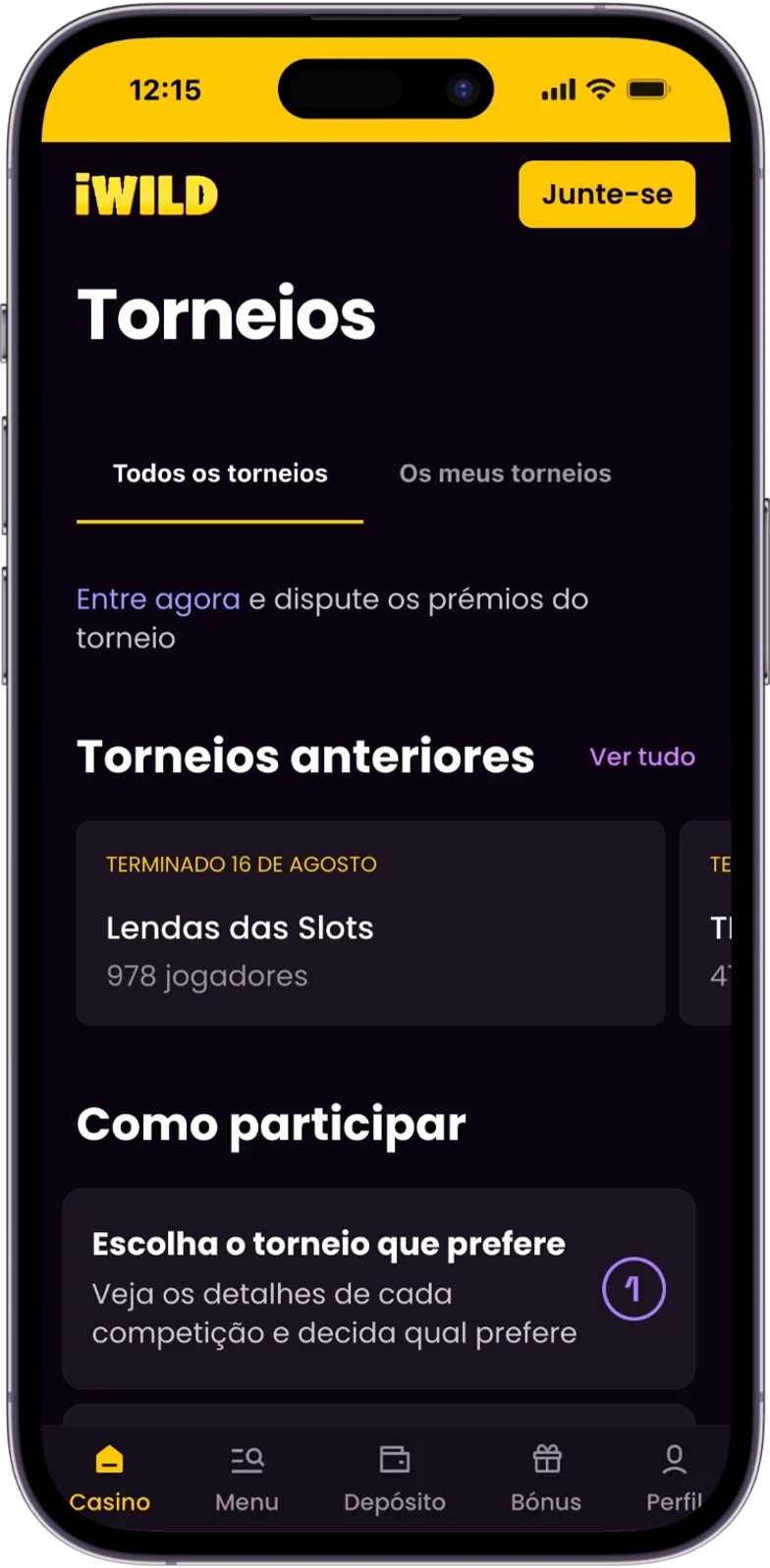 Torneios do iWild Casino