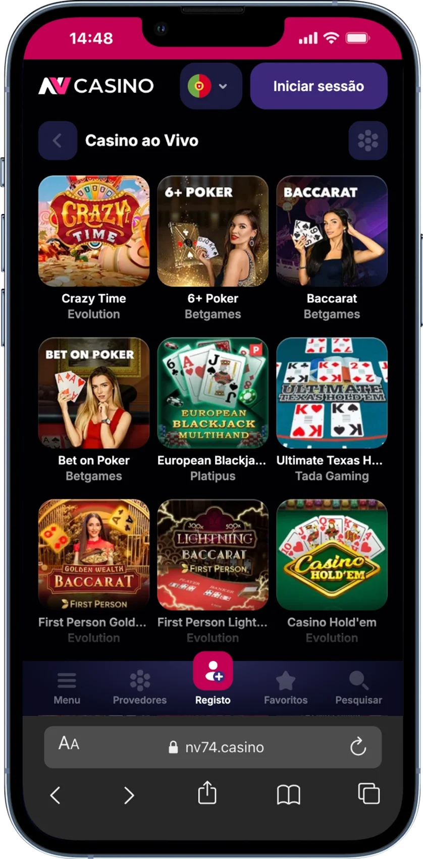 NV Casino ao vivo