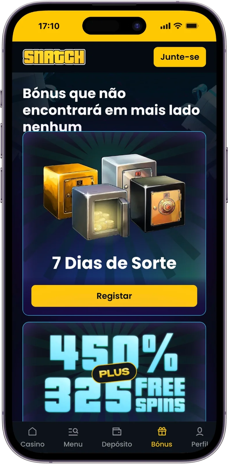 Programa de Bónus do Snatch Casino