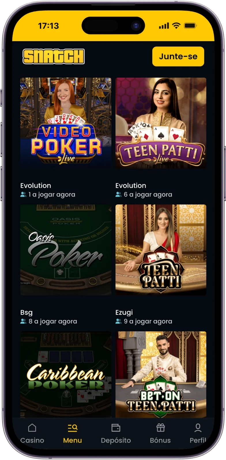 Póquer do Snatch Casino