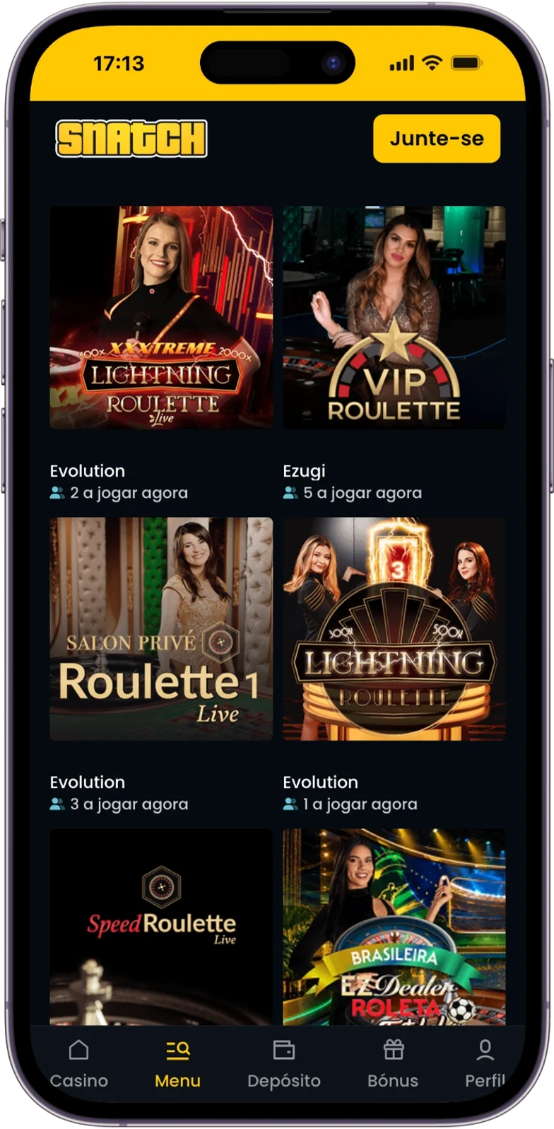 Roleta do Snatch Casino