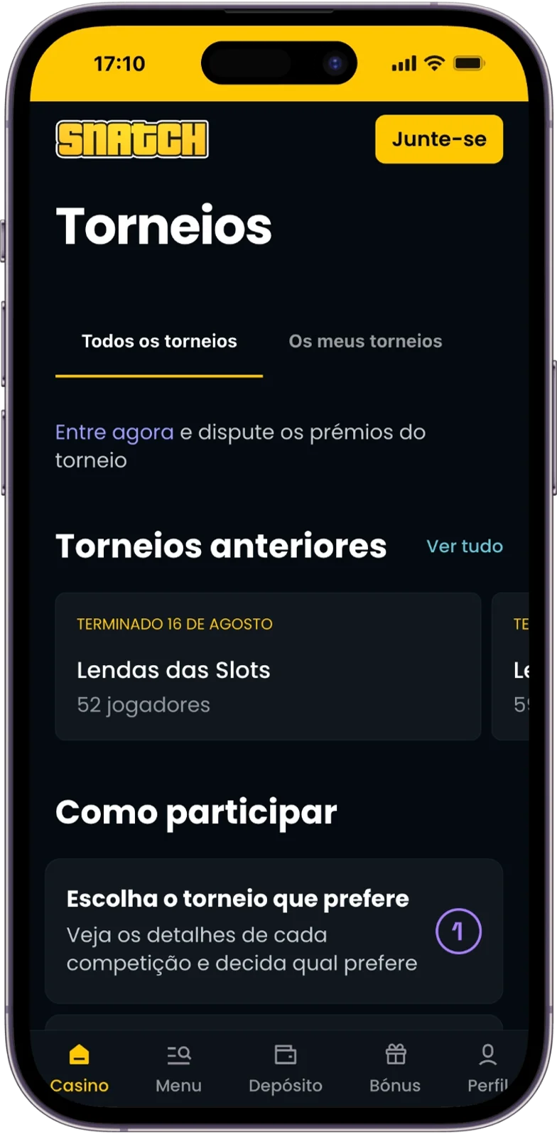 Torneios do Snatch Casino