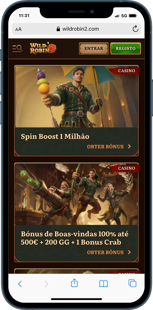 WildRobin casino Bonus