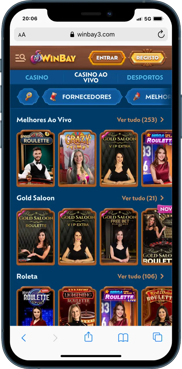 Winbay Casino ao vivo