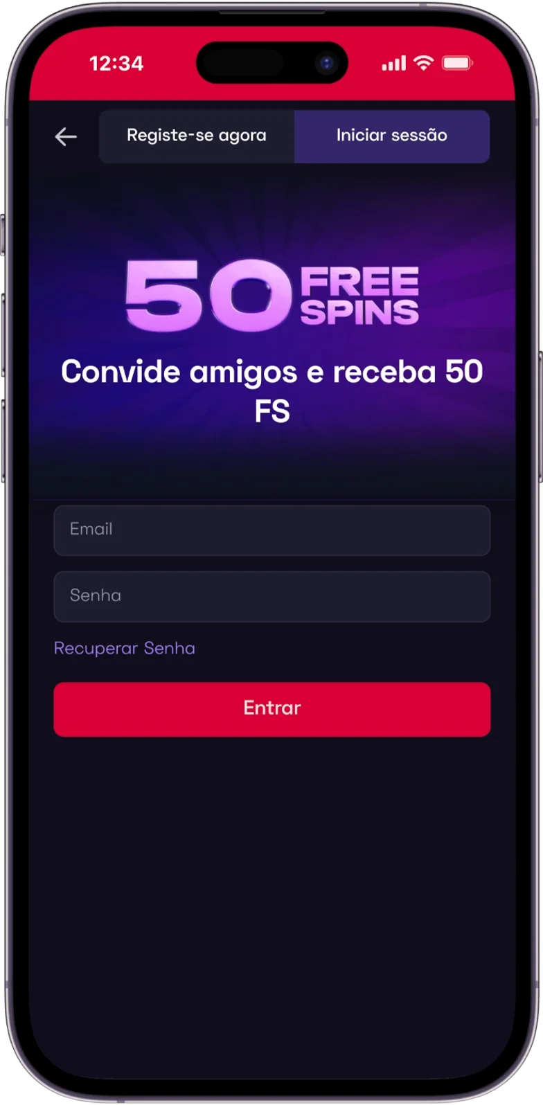 Início de sessão do YBets Casino