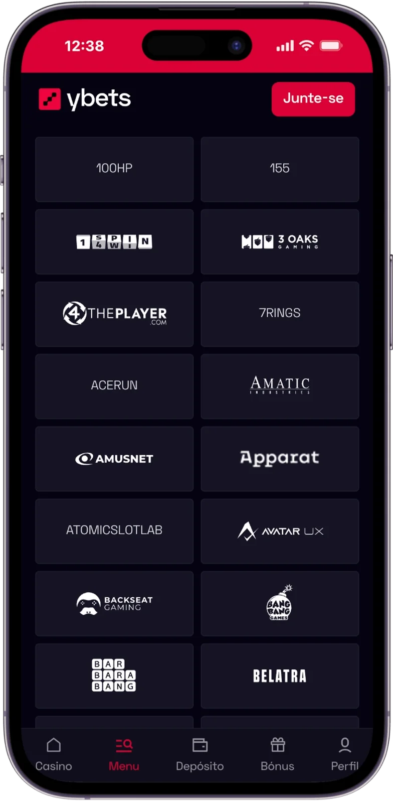 Fornecedores do YBets Casino