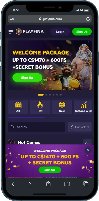Mobile Playfina Playfina mobile casino